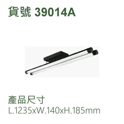 吸頂式/配 T8 燈管四呎x2