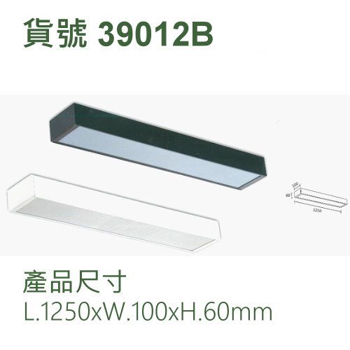 方形吊燈/配 T8 燈管四呎x2