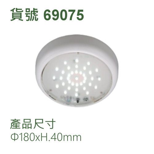 白光緊急照明燈/36顆/崁入孔15CM